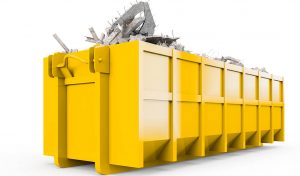 Commercial Metal Skip waste