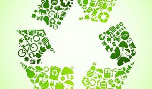 Recycling logo infographic
