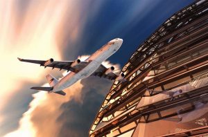 Aeroplane flying