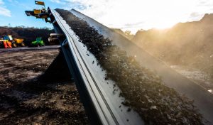Soil treatment conveyor belt system